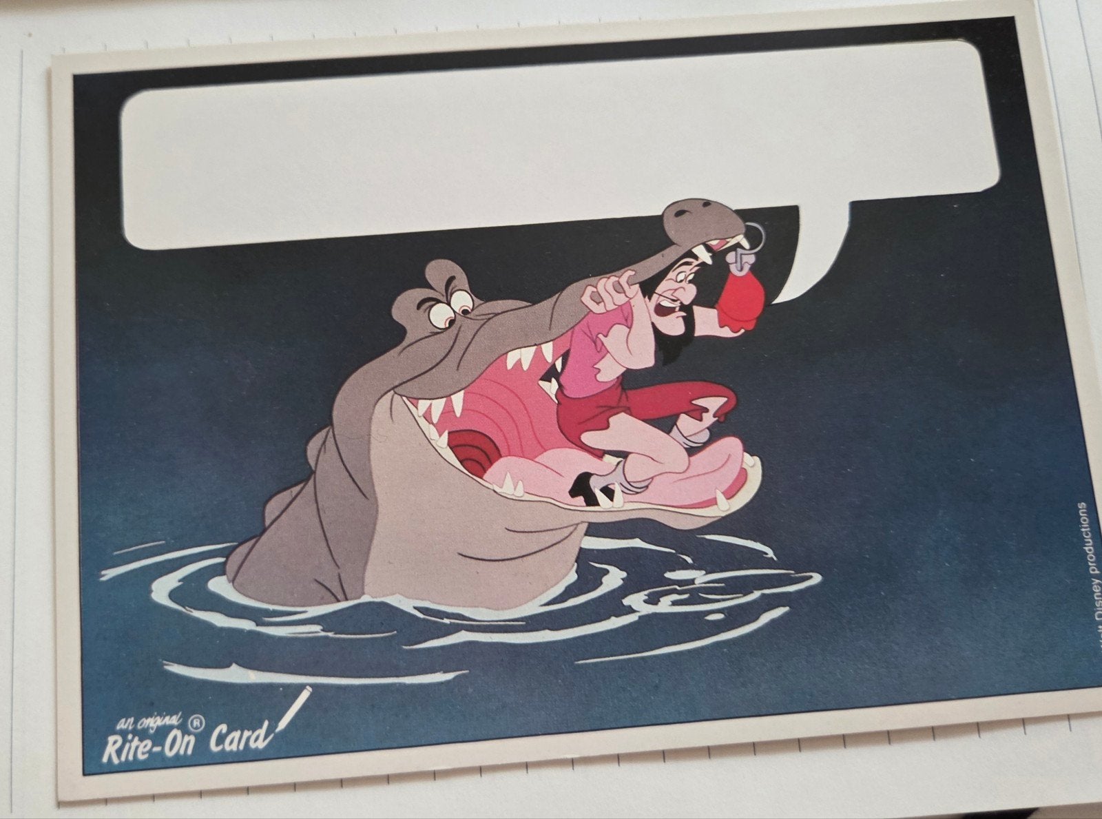 Vintage Disney Peter Pan Kapitein Haak Krokodil Ansichtkaart, Verzamelen, Ansichtkaarten | Themakaarten, Ophalen of Verzenden