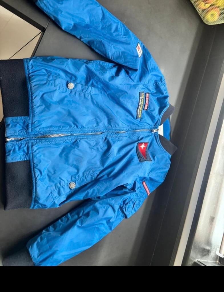 Bad Boys Omkeerbaar Bomberjack - Blauw/Grijs 134 140, Ophalen of Verzenden, Gebruikt, Jongen