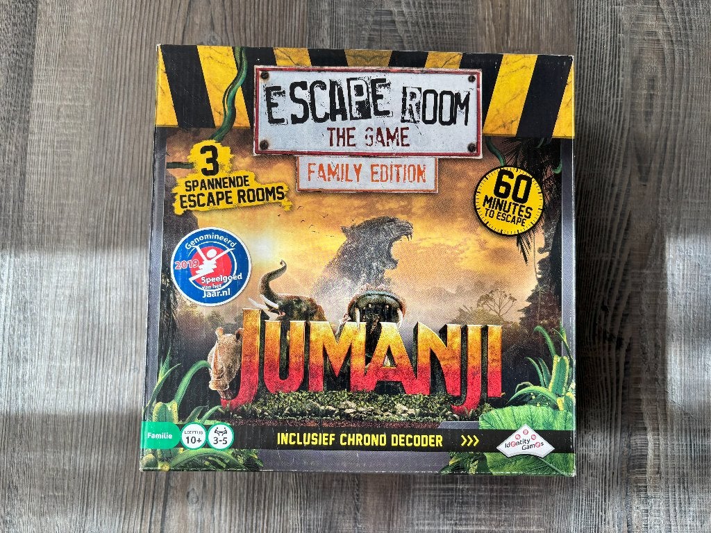 Jumanji Escape Room 'the Game' Family Edition, Ophalen of Verzenden, Zo goed als nieuw