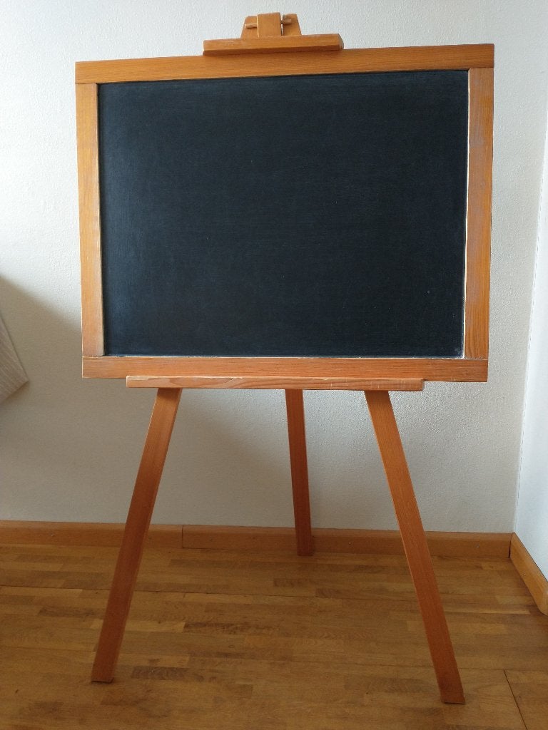 Vintage houten Krijtschoolbord op standaard, Kinderen en Baby's, Speelgoed | Houten speelgoed, Ophalen, Gebruikt, Overige typen