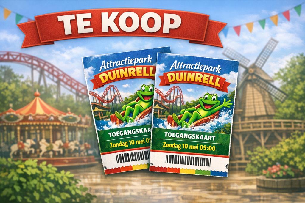 2 Toegangskaarten Duinrell [10 mei 09:00], Twee personen, Ticket of Toegangskaart