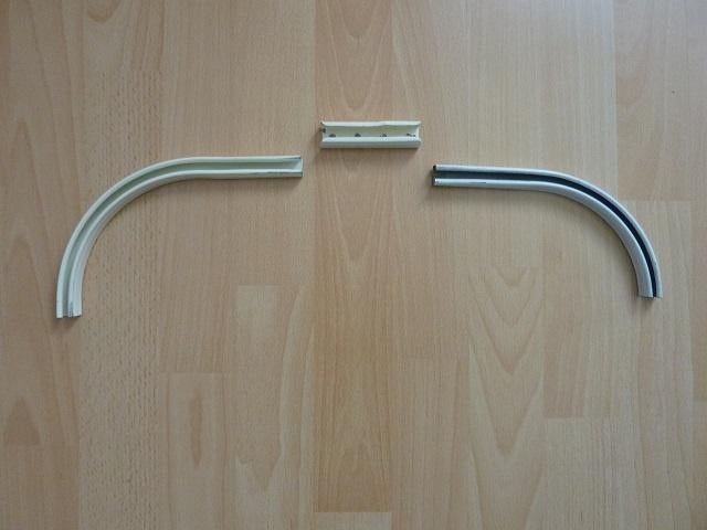 gordijnrail bocht bochten en verbinder, Ophalen, Gebruikt, Minder dan 50 cm, Minder dan 100 cm
