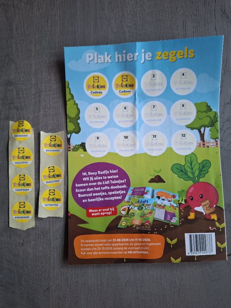 Lidl tuintjes 7 spaarzegels, Lidl, Ophalen of Verzenden