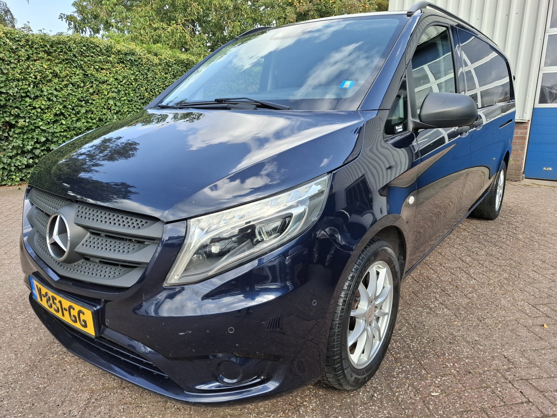 Mercedes-Benz Vito 119 CDI Extra Lang DC 5-PERSOONS LED/CLIM, Auto's, Automaat, Gebruikt, Euro 6, Blauw
