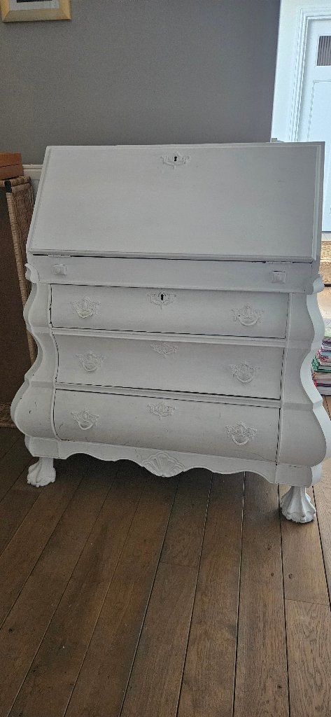 Secretaire wit, Ophalen, Gebruikt, Landelijk / shabby chic