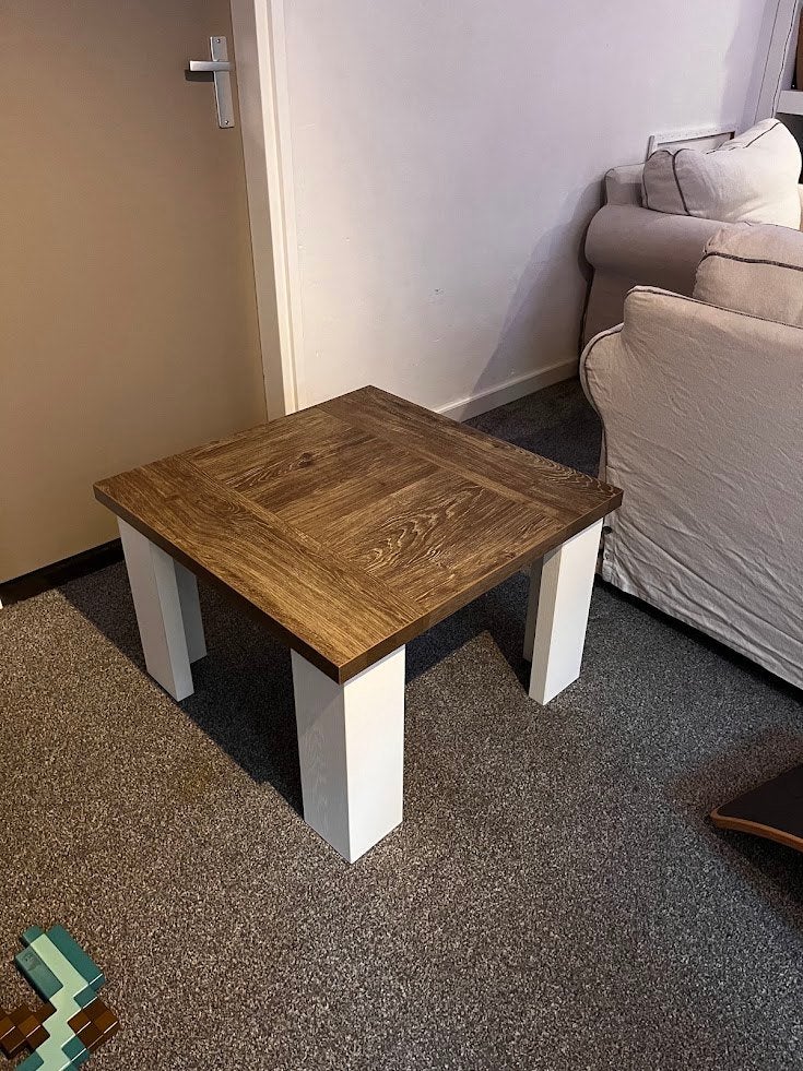 Degelijk en landelijk; TV meubel, salontafel + tafel lamulux, Ophalen, Gebruikt, 100 tot 150 cm, 50 tot 100 cm