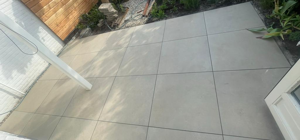 4 keramische vtwonen Solostone Pebbles Sand 80x80x3cm, Ophalen, Keramiek, Nieuw, Minder dan 5 m²