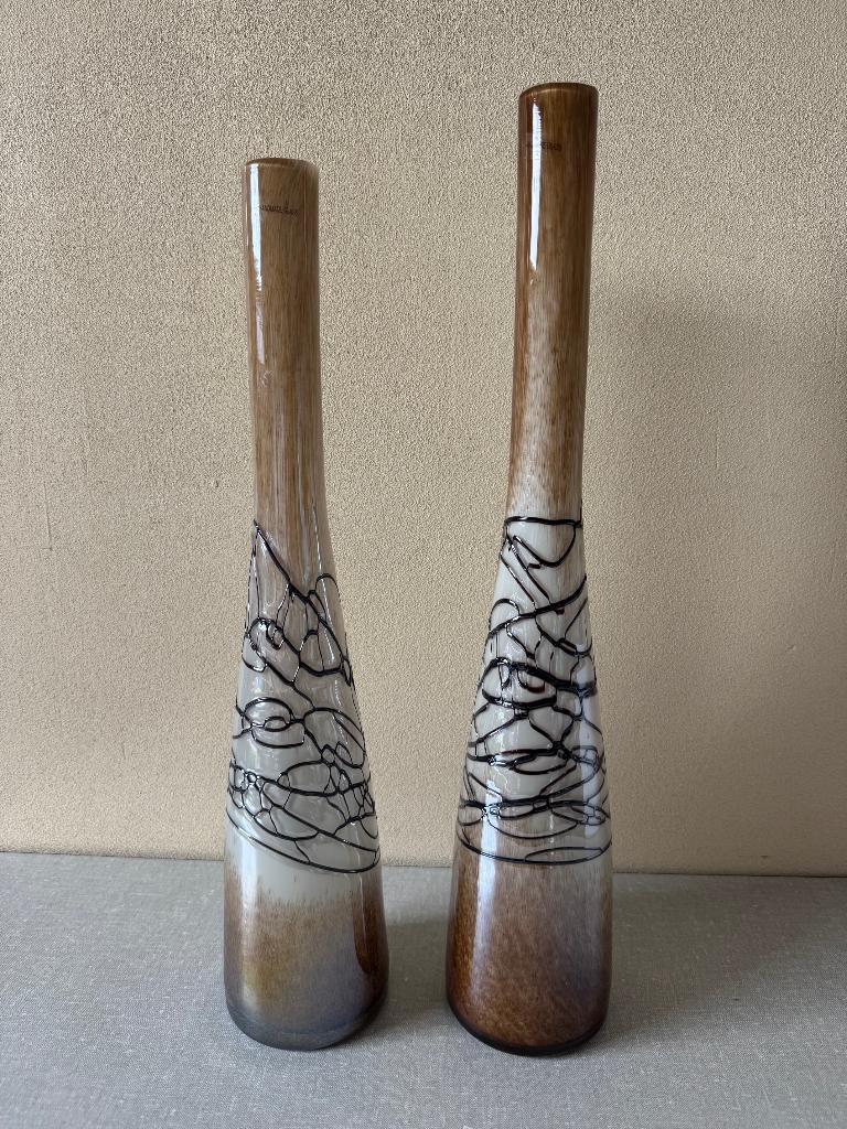 NIEUWE vazen - steile vaasjes HANDMADE - GLAS, Huis en Inrichting, Woonaccessoires | Vazen, Ophalen of Verzenden, Zo goed als nieuw