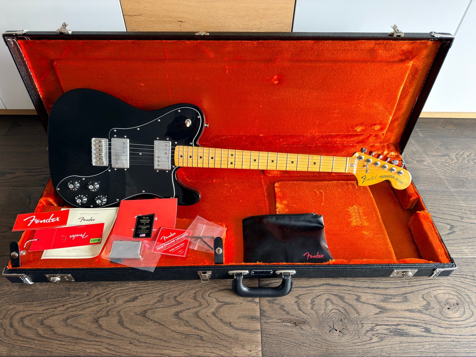 Fender American Vintage II Telecaster Deluxe '75 Reissue, Ophalen, Zo goed als nieuw, Solid body, Fender