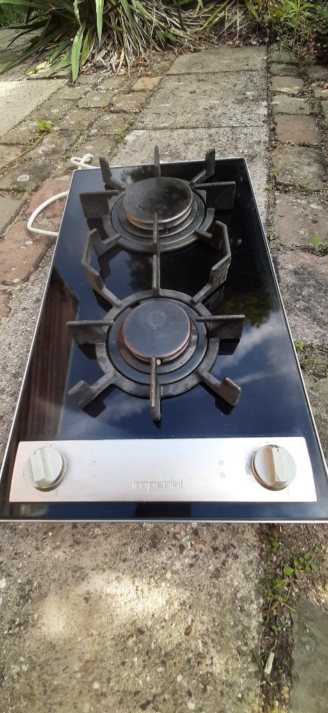 imperial, miele 2  pits gasplaat, Witgoed en Apparatuur, Kookplaten, Ophalen, Gebruikt, 3 kookzones of minder, Inbouw