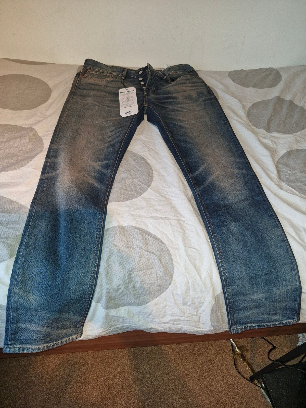 DENHAM Razor Slim Fit Jeans W33 L32 - Nieuw met kaartjes, Blauw, Nieuw, Ophalen of Verzenden, DENHAM