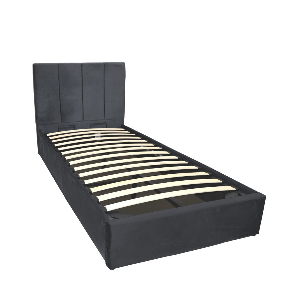 Dubai opbergbed 1-persoons - 90x200 - Antraciet, Huis en Inrichting, Niet ingevuld, Niet ingevuld, Niet ingevuld