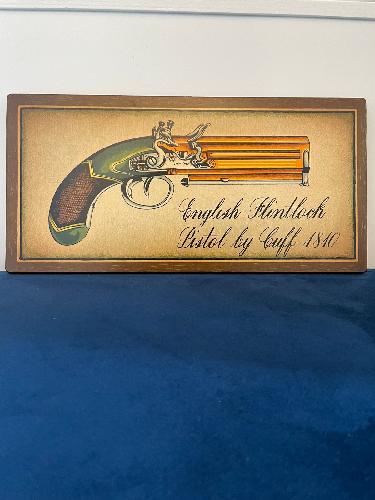 Vintage paneel - Arte Nuova Forma - Flintlock Pistol by Cuff, Ophalen of Verzenden