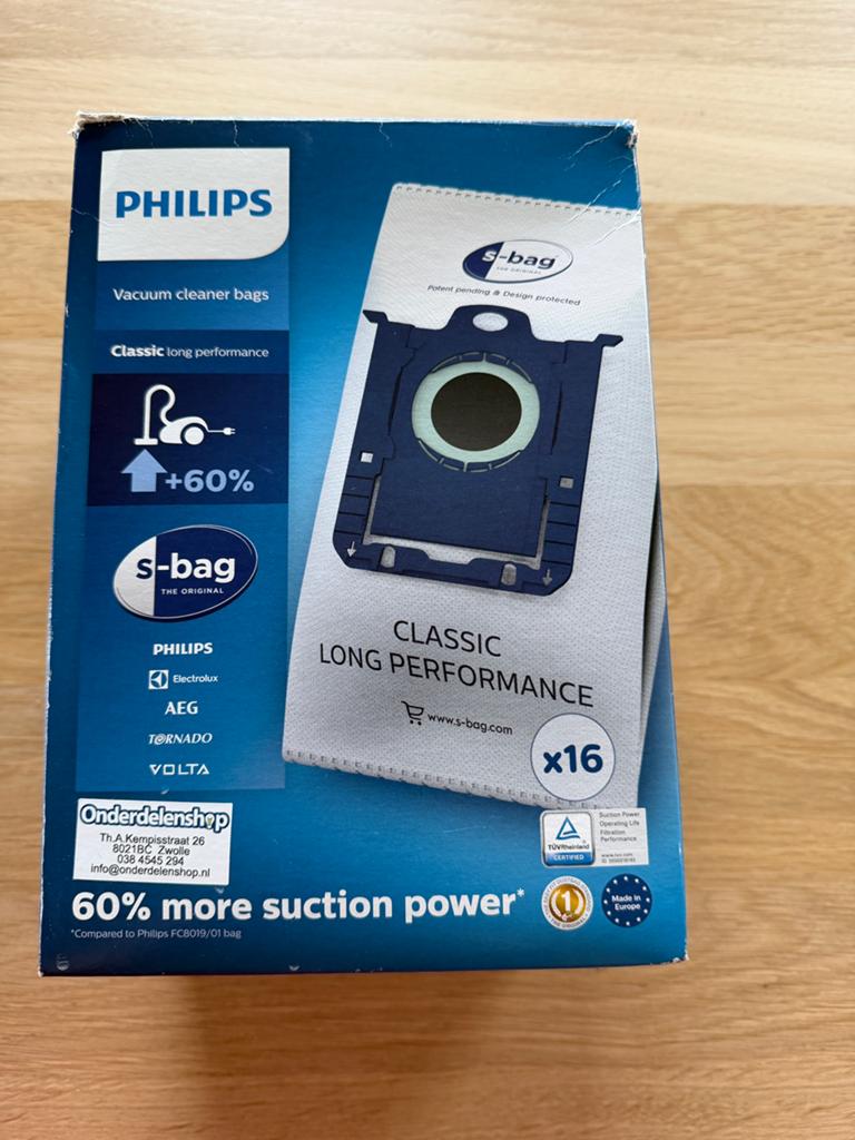 Philips s-bag Classic Long Performance – 13 stofzuigerzakken, Witgoed en Apparatuur, Ophalen of Verzenden, Nieuw
