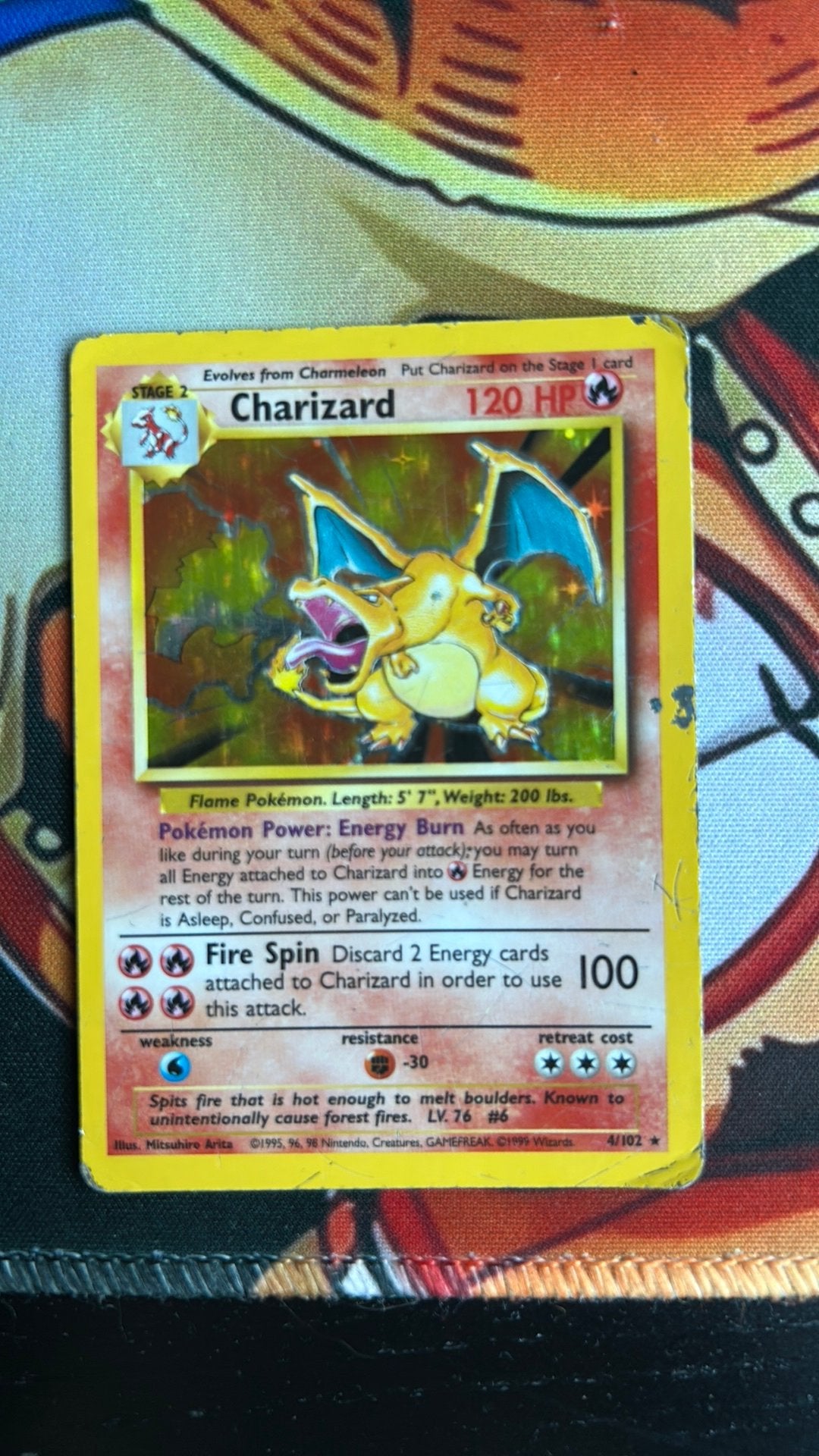 Base set charizard, Ophalen of Verzenden, Zo goed als nieuw