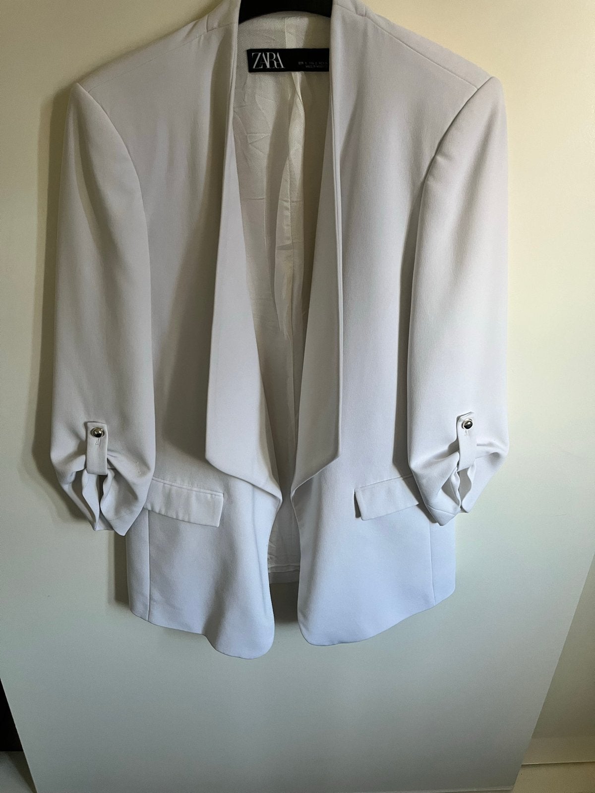 Witte Zara Blazer Maat S, Wit, Ophalen of Verzenden, Jasje, Maat 36 (S)