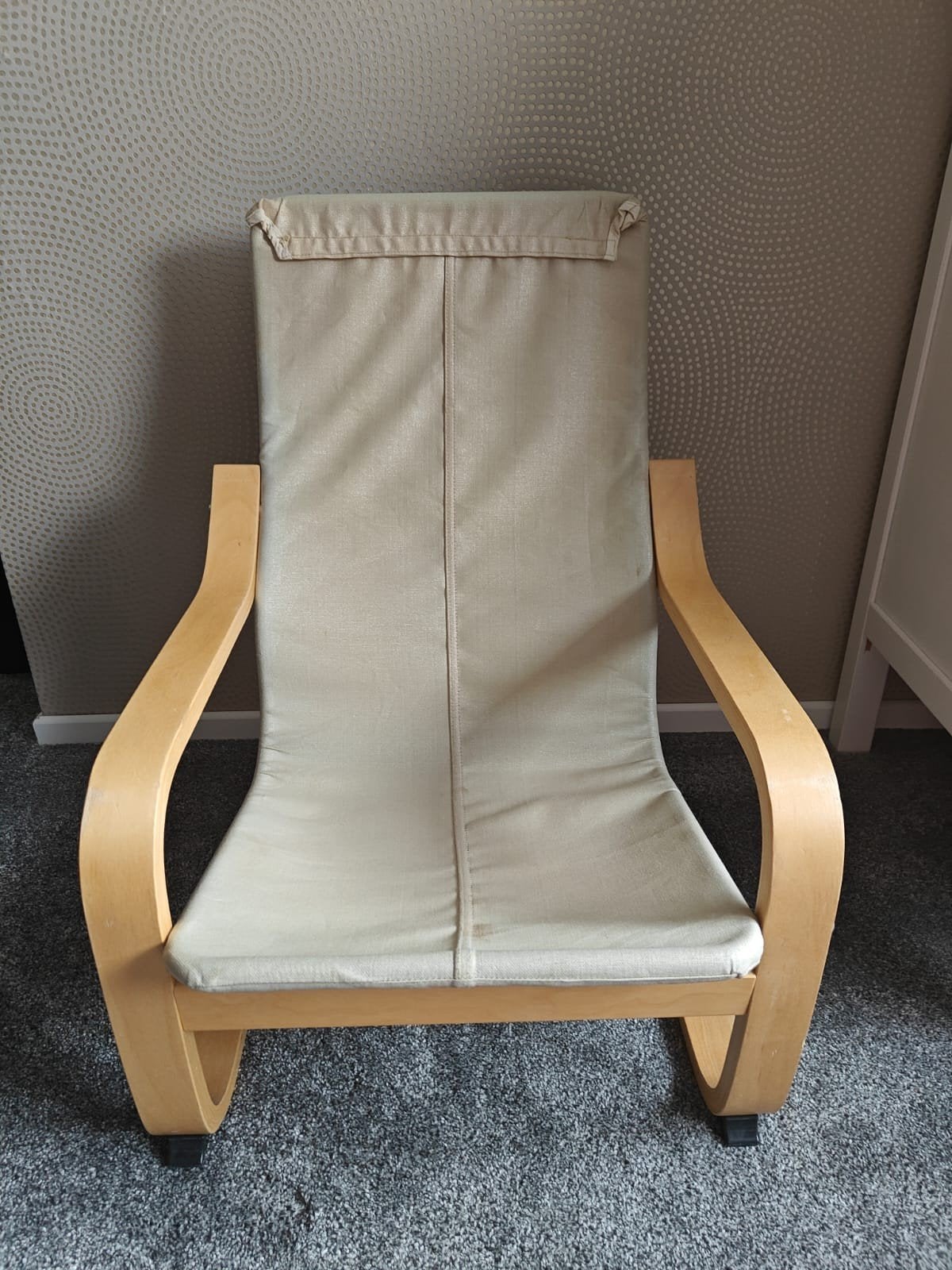 Poäng kinderfauteuil berkenfineer ZONDER hoes, Ophalen, Gebruikt, Hout, Eén