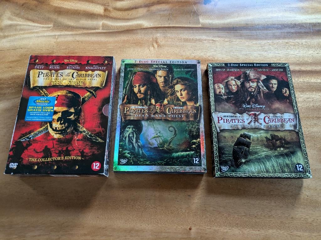 Pirates of the Caribbean - Trilogy DVD set, Cd's en Dvd's, Avontuur, Verzenden, Boxset, Zo goed als nieuw
