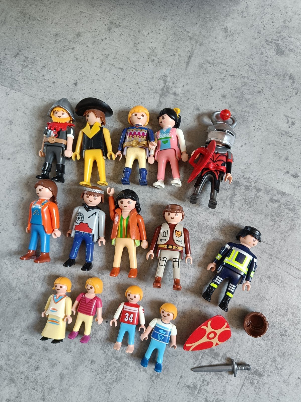collectie playmobil poppetjes, coaching/familie opstelling, Ophalen of Verzenden, Zo goed als nieuw, Losse onderdelen, Figuren