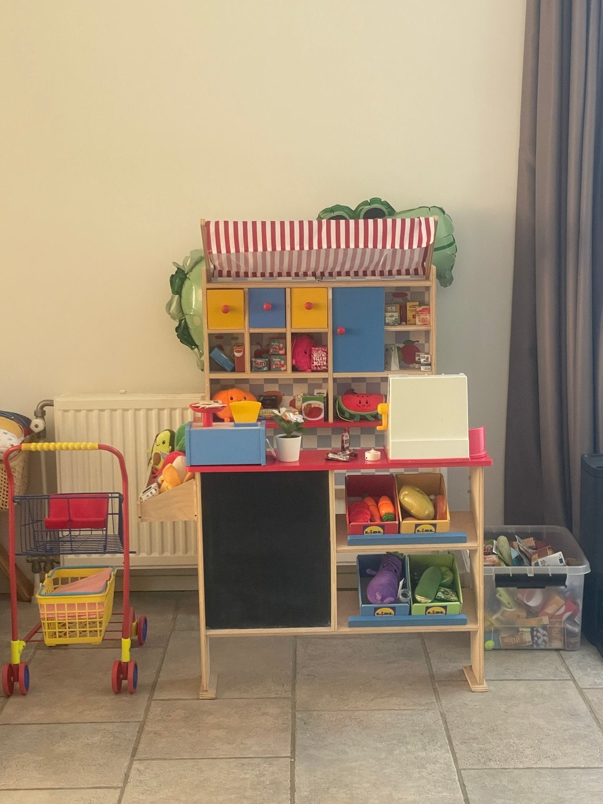 Complete Houten Speelgoedwinkel (Lidl) + Kassa & Extra's, Ophalen, Gebruikt, Ontdekken