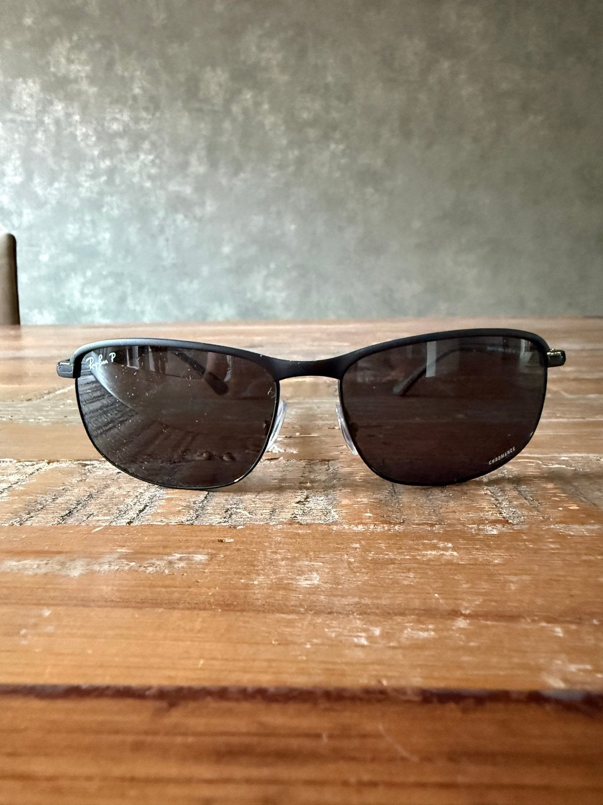 Ray-Ban Chromance Zonnebril Zwart - Nieuwstaat, Zonnebril, Verzenden, Zwart, Zo goed als nieuw