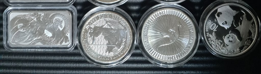 Setje van 4 zilver munten, Postzegels en Munten, Ophalen of Verzenden, Zilver