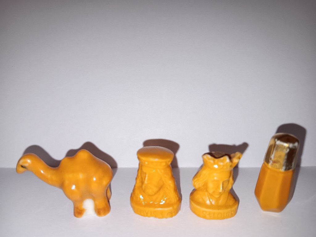 4x Vintage Fèves / Epifanie Beeldjes – Driekoningen, Verzamelen, Ophalen of Verzenden, Gebruikt