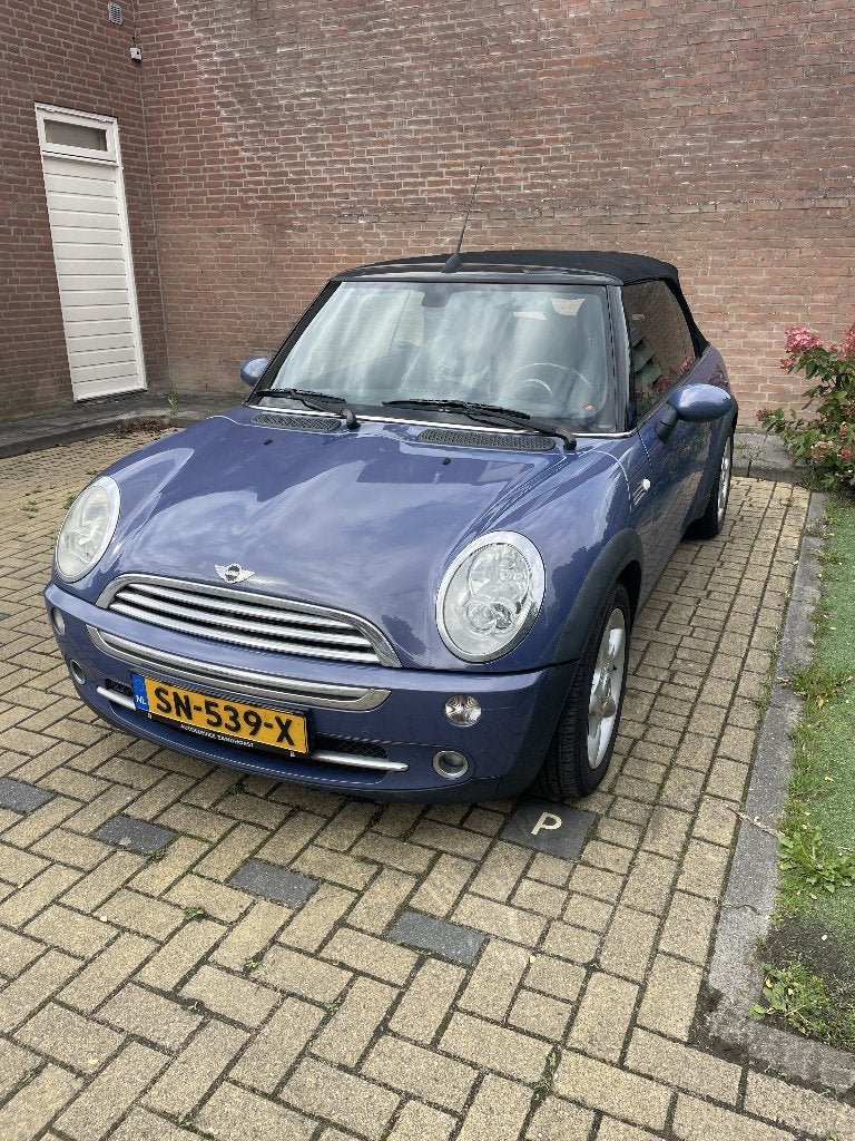 Mini 1.6 16V Cooper Cabrio 2006 Blauw, Voorwielaandrijving, 4 cilinders, Cabriolet, Handgeschakeld