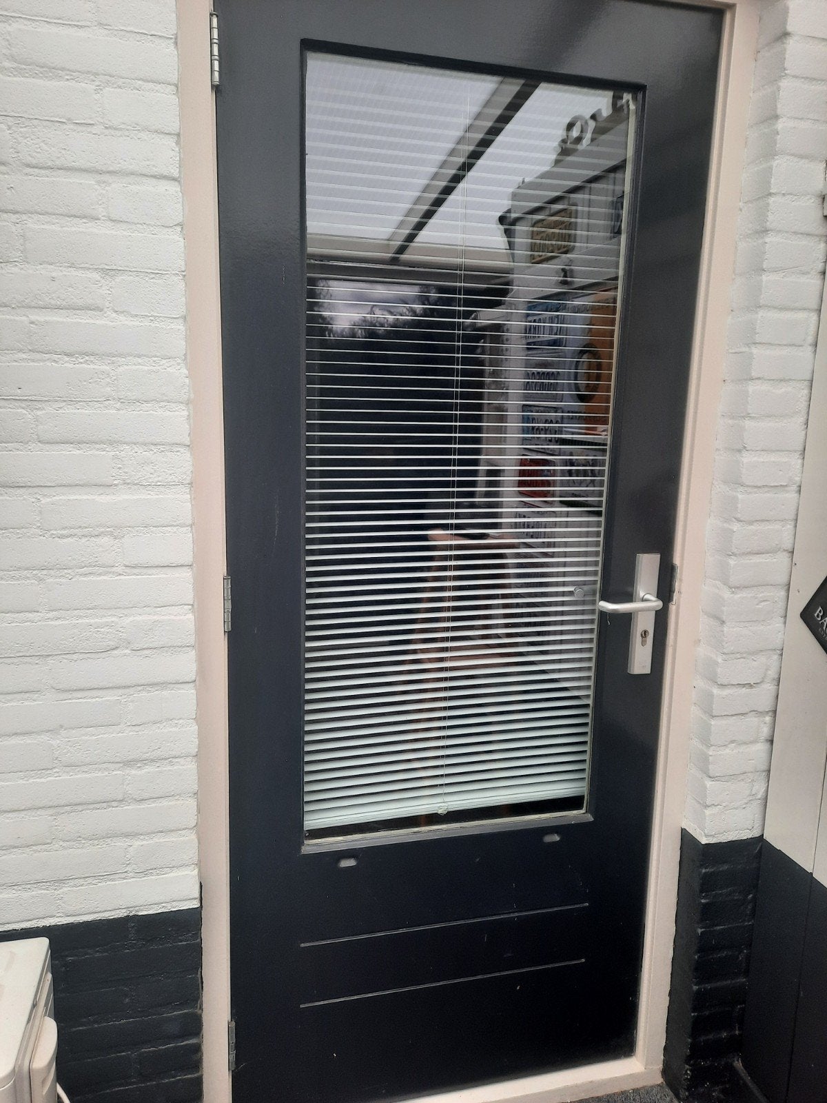 Deur met dubbel glas en 3-punt slot, 112x88 cm, Doe-het-zelf en Verbouw, Deuren en Horren, Ophalen, Gebruikt, 80 tot 100 cm, Minder dan 200 cm