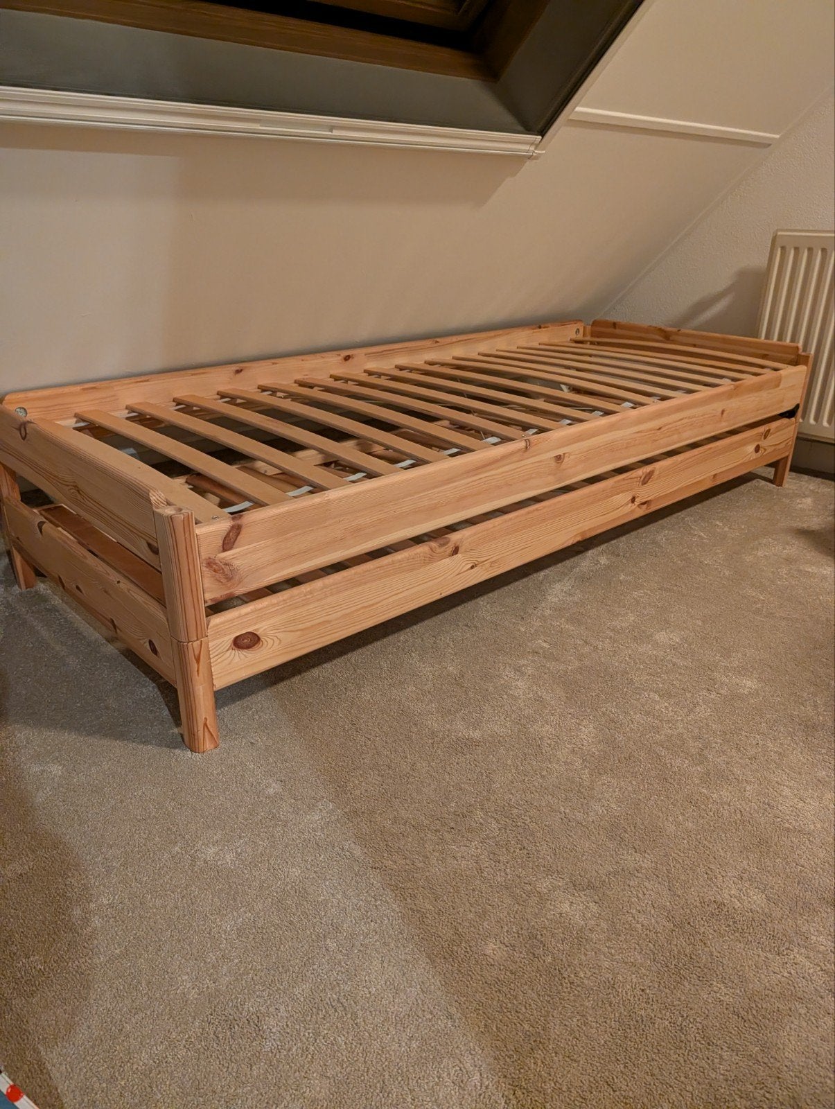 IKEA Utåker stapelbed 80x200 met matras, Ophalen, Gebruikt, Eenpersoons, Wit