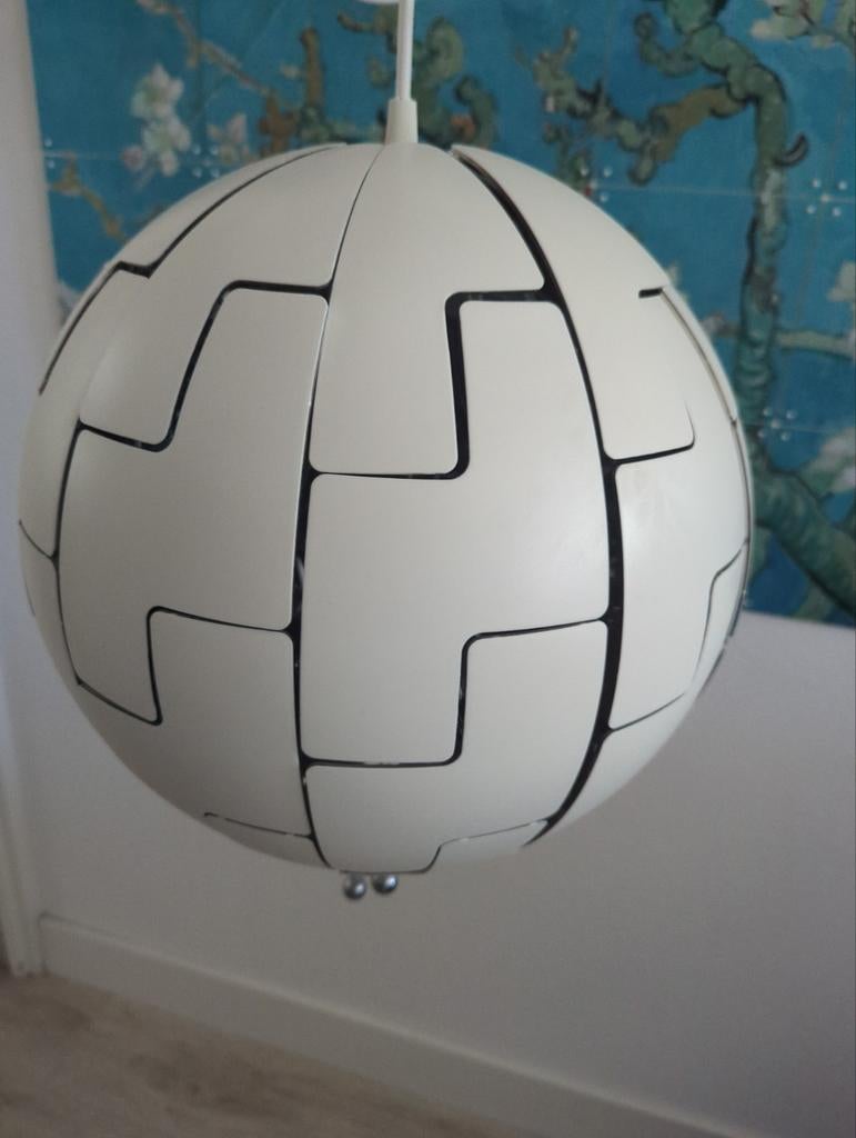 Verstelbare design hanglamp - Wit/Koper, Modern Design, Ophalen, Modern, Scandinavisch, Design, Zo goed als nieuw, Minder dan 50 cm