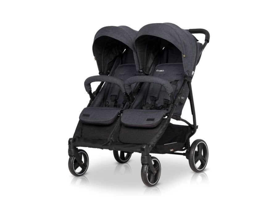 Duo Wandelwagen EasyGo Domino Coal, Kinderen en Baby's, Kinderwagens en Combinaties, Ophalen, Gebruikt, Overige merken