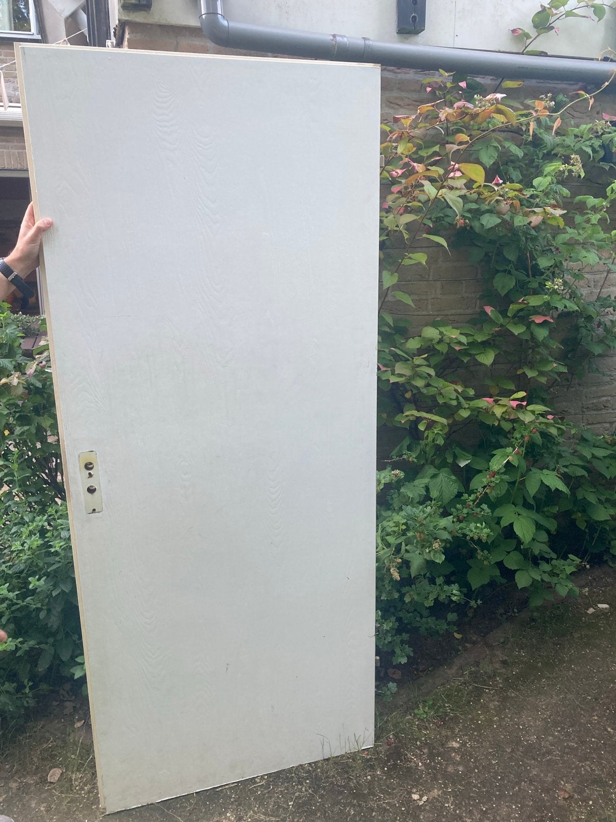 Gebruikte brandwerende opdek binnendeur, wit, 83x200 cm, Ophalen, Gebruikt, 80 tot 100 cm, Binnendeur