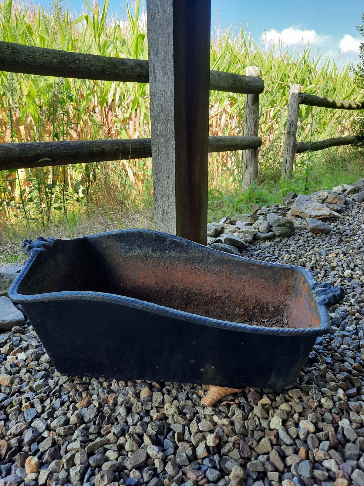 Antieke gietijzeren kolenkit - Robuust en decoratief, Gebruikt, Minder dan 30 cm, Ophalen of Verzenden, Metaal