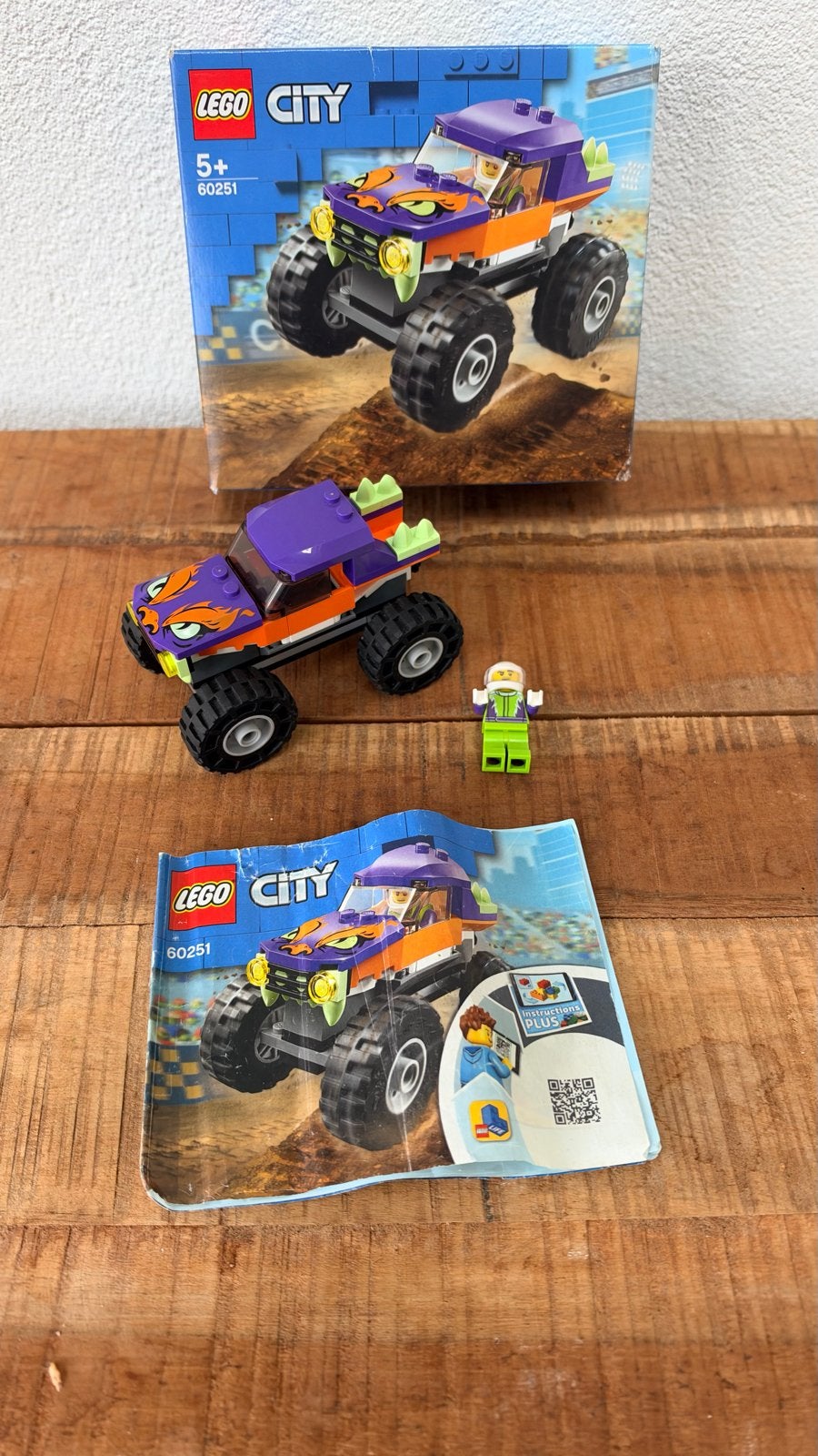 Lego City 60251 Monstertruck met Minifiguur en Boekje, Lego, Ophalen of Verzenden, Inclusief doos, Complete set