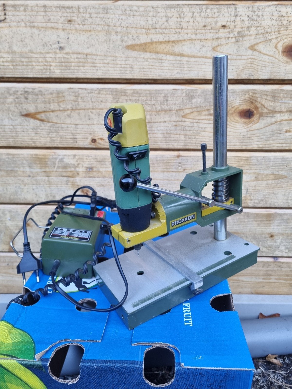 Proxxon Boormachine met Boorstandaard en Voeding, Ophalen of Verzenden, Gebruikt, Minder dan 400 watt, Boormachine
