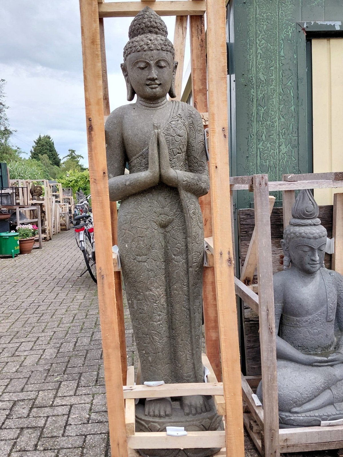 Boeddha Beeld greenstone - 180cm Hoog!, Tuin en Terras, Tuinbeelden, Nieuw, Ophalen