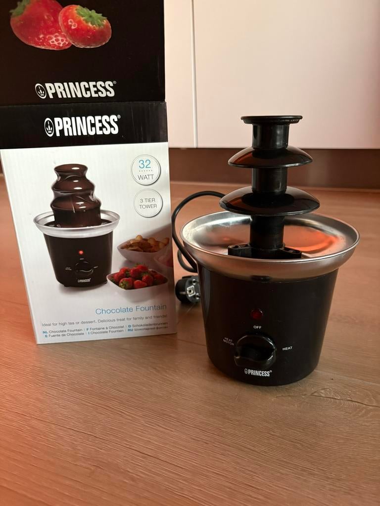 Princess chocoladefontein, Witgoed en Apparatuur, Fonduesets, Ophalen of Verzenden, Zo goed als nieuw, Elektrisch, Fondueset