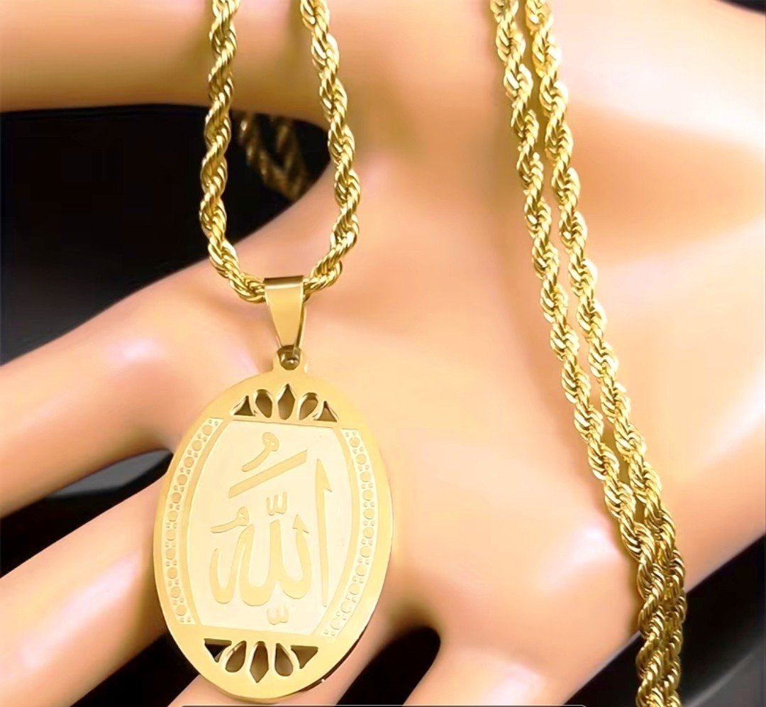 Ketting met Allah hanger, Sieraden, Tassen en Uiterlijk, Nieuw, Ophalen of Verzenden, Goud, Overige materialen