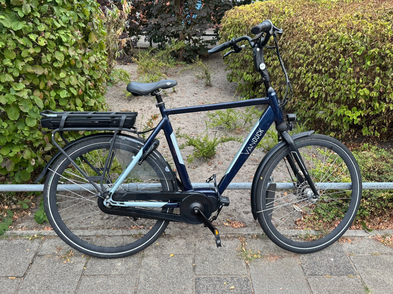Elekteische heren fiets van Dijck 59cm, Versnellingen, Zo goed als nieuw, 57 tot 61 cm, Trommelrem