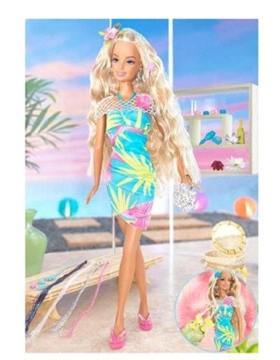 Vintage Mattel Barbie  , Hawaiian hair  , Cali girl , G8677, Verzamelen, Poppen, Ophalen of Verzenden, Nieuw, Fashion Doll