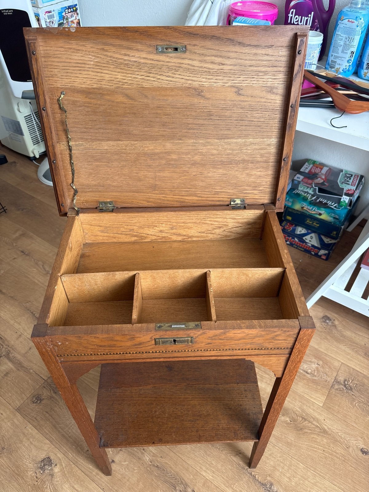 Vintage Eiken Kabinet Kastje / Bijzettafel, Antiek en Kunst, Ophalen