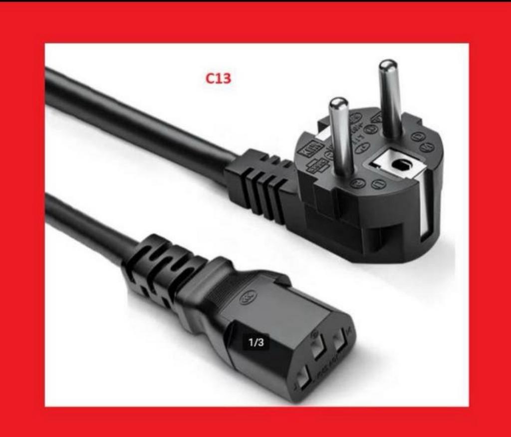 Voedingskabel C5 - C7 - C13 220v tv adapter computer pc, Ophalen of Verzenden, Nieuw, Minder dan 2 meter, Overige kabels