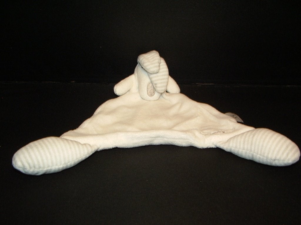 BAMBINO KONIJN KNUFFELDOEK VELOURS WIT MET GRIJS/WIT, Verzenden, Nieuw, Overige typen