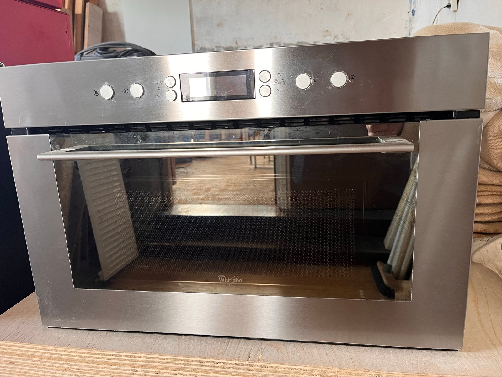 Whirlpool Inbouw Combimagnetron, Witgoed en Apparatuur, Magnetrons, Ophalen, Combimagnetron, Gebruikt, 60 cm of meer