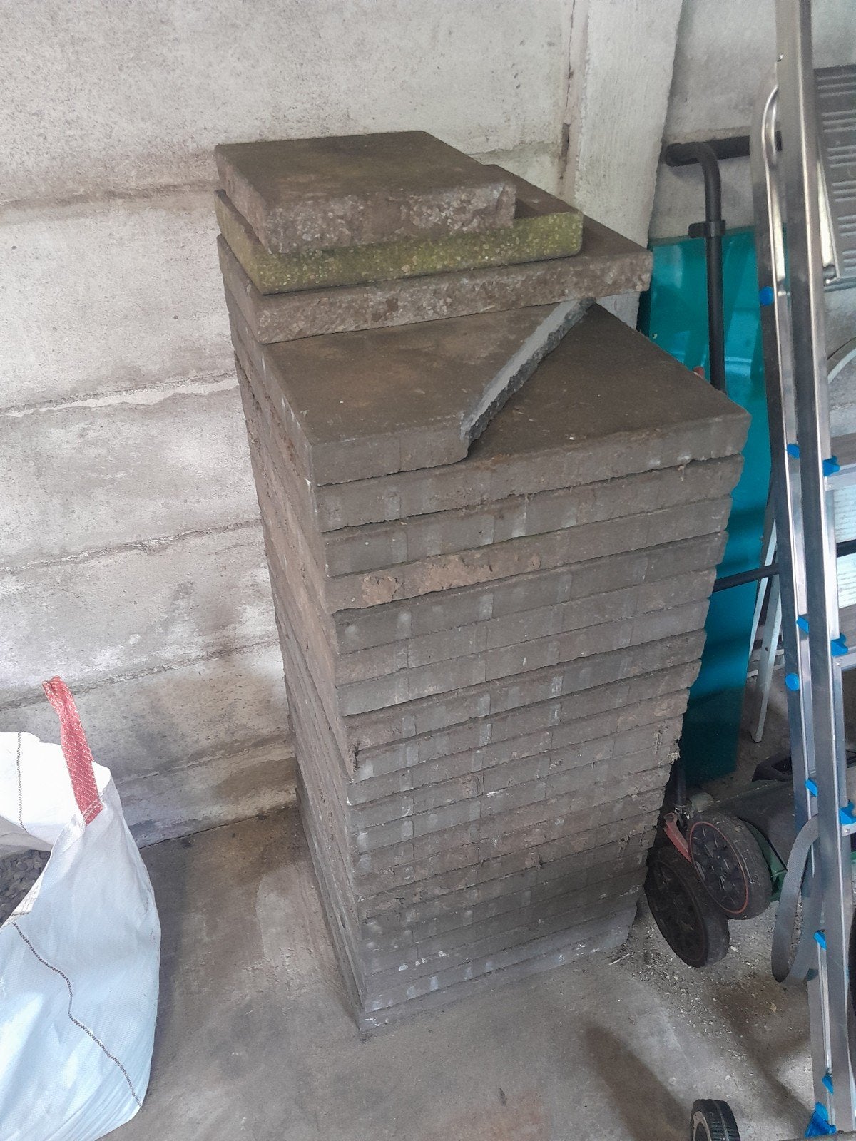 Gebruikte terrastegels - 50x50x5, Ophalen, Gebruikt, 5 tot 10 m², Beton