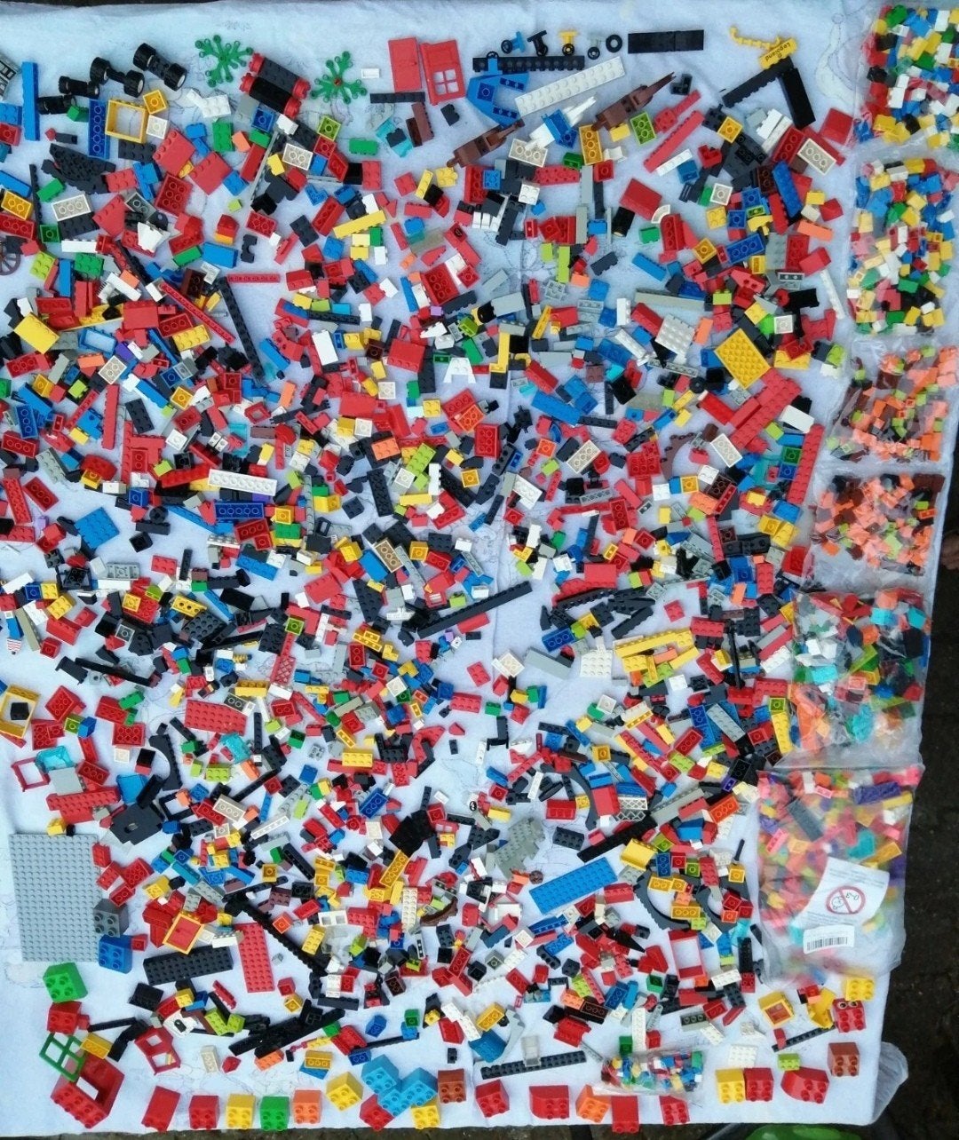 grote partij lego bouwstenen en onderdelen duplo ca 3,4kg, Verzenden, Gebruikt