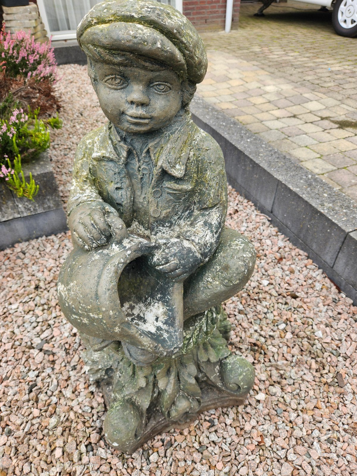 Waterornament jongen met kruik, Tuin en Terras, Ophalen, Gebruikt