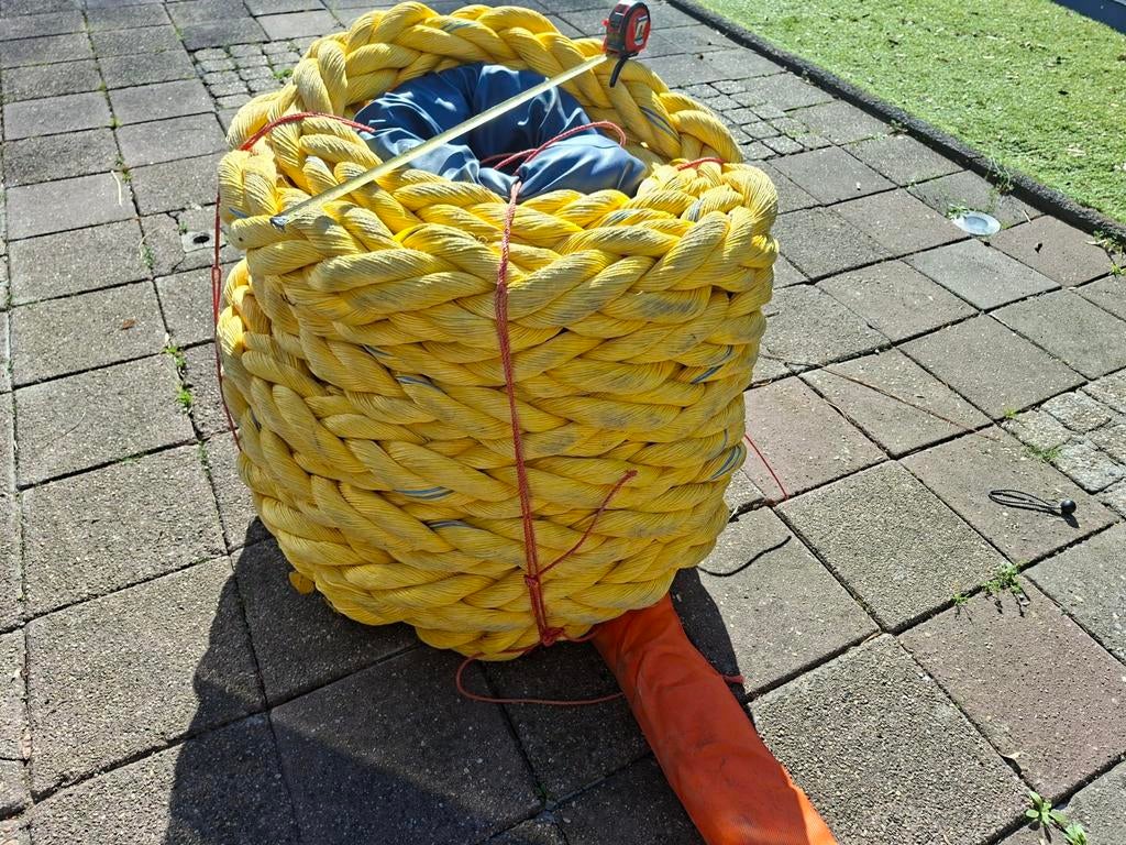 Ong 25 m scheepstouw - 8 a 10   cm dik, Watersport en Boten, Ophalen, Gebruikt, Lijn of Blok