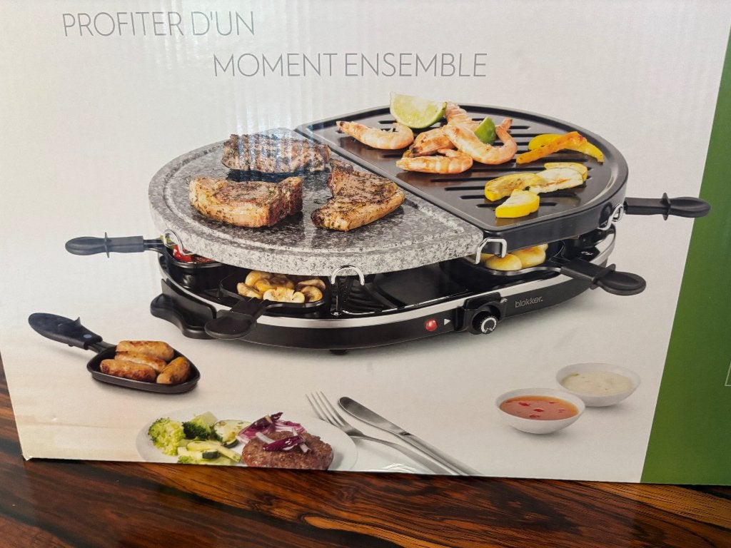 Blokker Steengrill en gourmetstellen, Ophalen of Verzenden, Zo goed als nieuw, 8 personen of meer